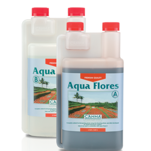 Canna Aqua Flores A+B Fertilizer 2x1L - Bloom Nutrient for Hydroponic Growing
