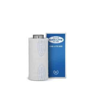 Can-Lite 800 white cylindrical filter cartridge neben blauer Verpackungsbox EliteGrower