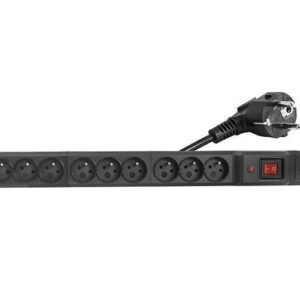 ARC Power strip 9-socket power extension board with 3m cable, switch and fuse