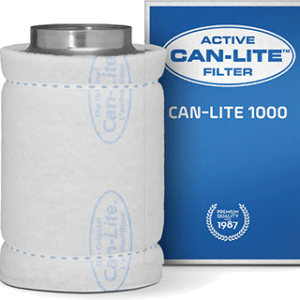 Active Can-Lite 1000 Luftfilter mit Schutzabdeckung und blauer Verpackungsbox EliteGrower