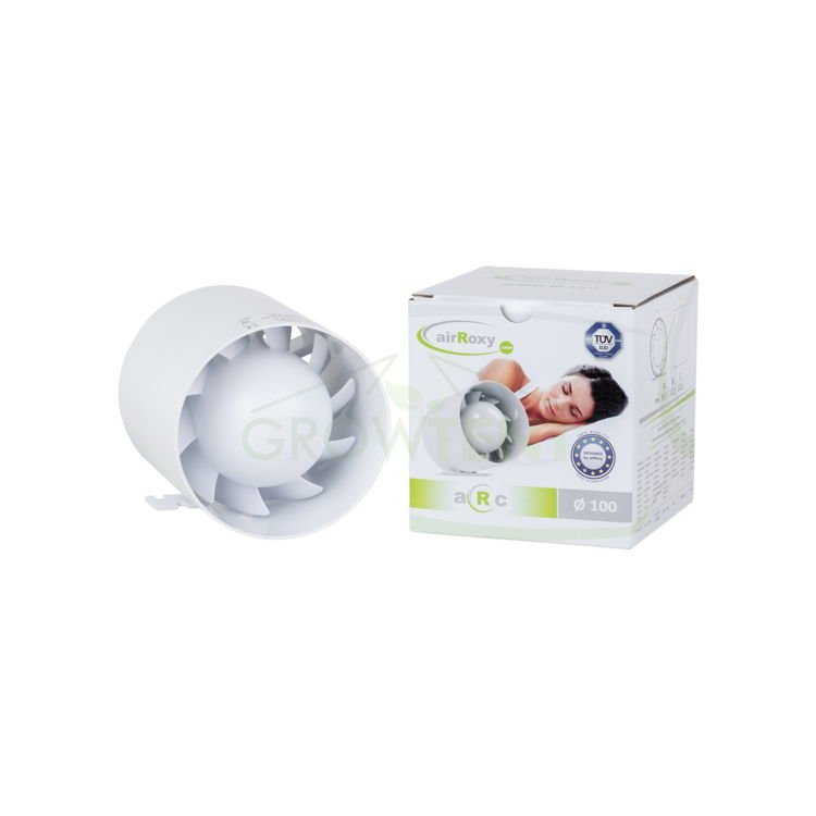 airRoxy quiet axial-duct fan (silent) 100mm 104m3 1 airRoxy quiet axial-duct fan (silent) 100mm 104m3