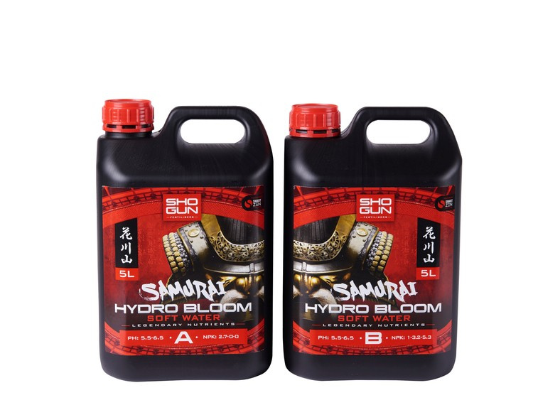 Shogun Fertilisers Samurai Hydro Bloom 2x5L (A&B) Soft Water 1 Shogun Fertilisers Samurai Hydro Bloom 2x5L (A&B) Soft Water