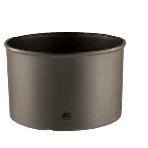 LENI CORONA 22/19 gloss cylindrical pot cover - Dark Silver