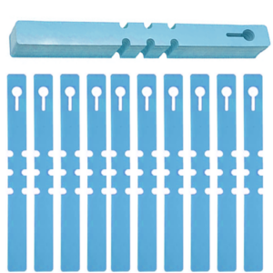 Herbgarden Plant Wrap Tags 2x21cm 100pcs | Blue Plastic Tree Labels
