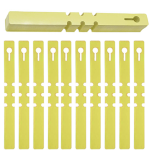 Herbgarden Plant Wrap Tags 2x21cm 100pcs | Yellow Plastic Tree Labels