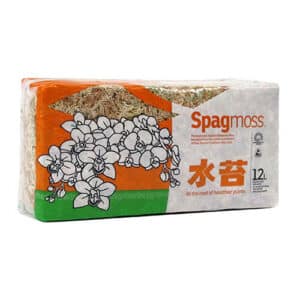 Zylindrischer komprimierter Sphagnum-Moosblock in transparenter Verpackung, EliteGrower