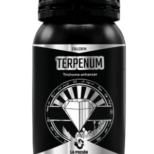 Schwarze Flasche Terpenum Trichome Enhancer mit Diamantlogo EliteGrower