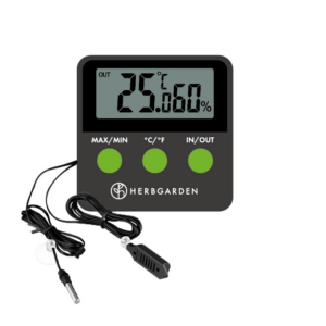 Herbgarden Temp & Humi Meter - IN/OUT electronic thermometer & hygrometer with 2 sensors
