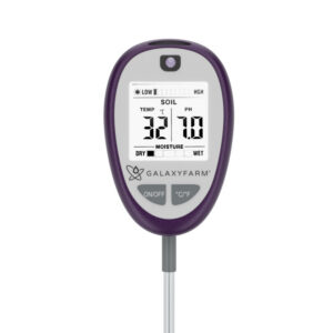 GALAXYFARM 4-in-1 Soil Meter – pH, Moisture, Light, Temperature